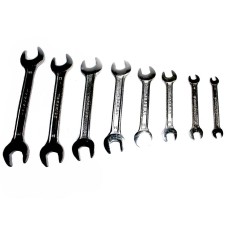 Taparia Fixed Spanner Full Set Open Double Ended Chrome Plated 